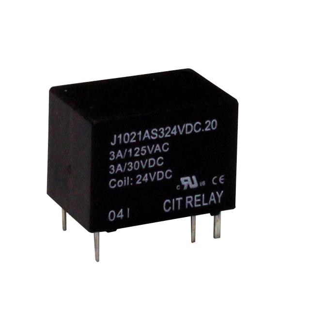 J1021AS324VDC.20 CIT Relay and Switch  Power Relays Over 2 Amps